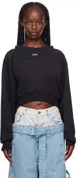 Off-White Черный многослойный свитшот