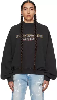 Off-White Черный свитшот Digit Bacchus