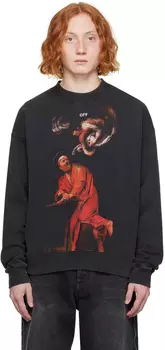 Off-White Черный свитшот S.Matthew