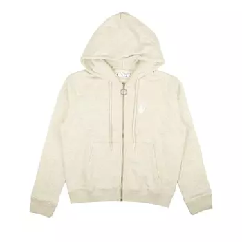Off-White Cut Here Тонкая толстовка на молнии, цвет Серый