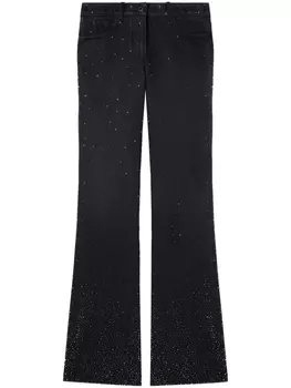 Off-White декорированные расклешенные джинсы, черный