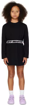 Off-White Детское платье с черной полосой