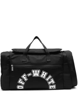 Off-White дорожная сумка с логотипом, черный