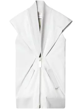 Off-White дутое платье мини Co S/S без рукавов, белый