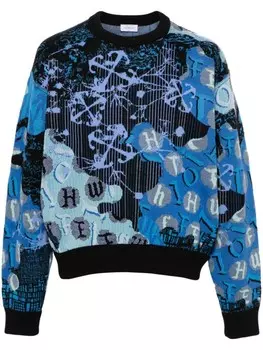 Off-White джемпер Camo, синий