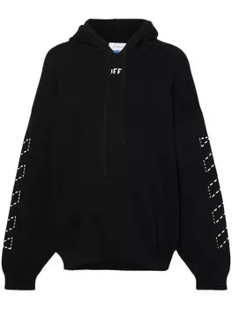 Off-White джемпер с капюшоном и логотипом Arrows, черный
