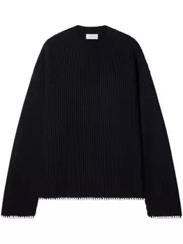 Off-White джемпер с контрастной отделкой, черный