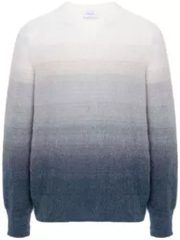 Off-White джемпер с логотипом Arrows и эффектом омбре, серый