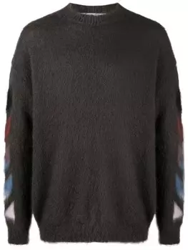 Off-White джемпер с логотипом Arrows, серый