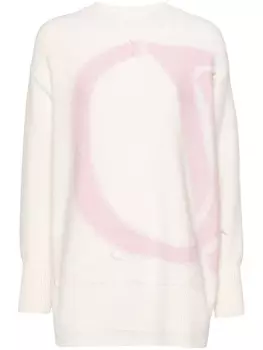 Off-White джемпер с логотипом, белый