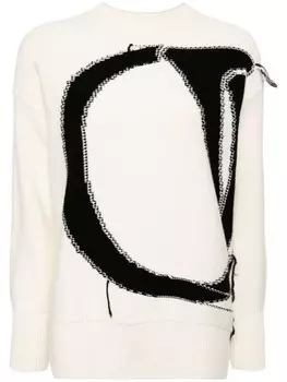 Off-White джемпер с логотипом Ow maxi, белый