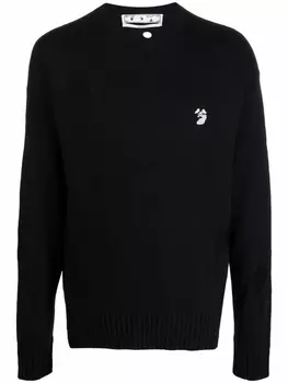 Off-White джемпер с вырезами, черный