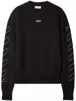 Off-White джемпер с вышивкой Arrows, черный