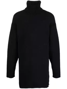 Off-White джемпер с высоким воротником и логотипом, черный