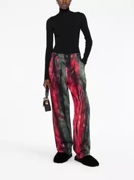 Off-White джемпер в рубчик с высоким воротником, черный