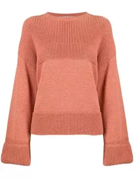 Off-White джемпер в стиле колор-блок, оранжевый