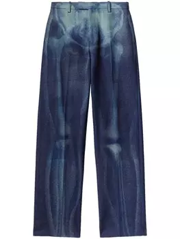Off-White джинсы Body Scan строгого кроя, синий