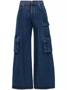 Off-White джинсы карго с широкими штанинами, синий