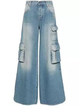 Off-White джинсы карго с вышитым логотипом