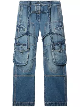 Off-White джинсы карго, синий