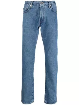 Off-White джинсы кроя слим с карманами, синий