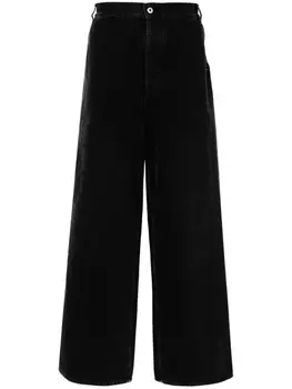 Off-White джинсы с нашивкой-логотипом, черный