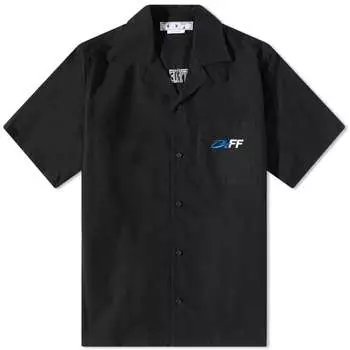 Off-White Exact Opp Отпускная рубашка, черный