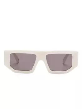 Off-White Eyewear logo-plaque солнцезащитные очки, белый