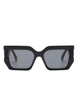 Off-White Eyewear logo-plaque солнцезащитные очки, черный