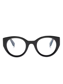 Off-White Eyewear очки в круглой оправе с логотипом, черный