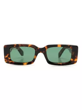 Off-White Eyewear солнцезащитные очки Arthur в прямоугольной оправе, коричневый