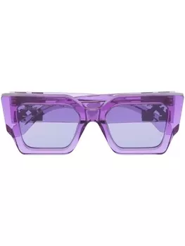 Off-White Eyewear солнцезащитные очки Catalina в массивной оправе, фиолетовый