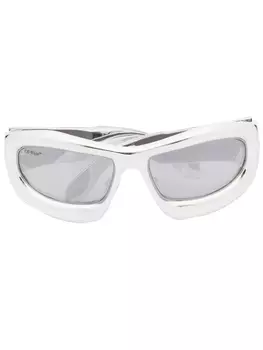 Off-White Eyewear солнцезащитные очки Katoka в квадратной оправе, серебряный