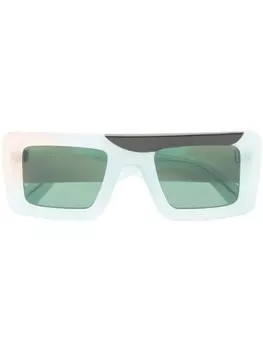 Off-White Eyewear солнцезащитные очки Seattle в прямоугольной оправе, зеленый