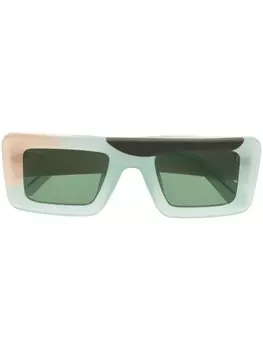 Off-White Eyewear солнцезащитные очки Seattle в прямоугольной оправе, зеленый