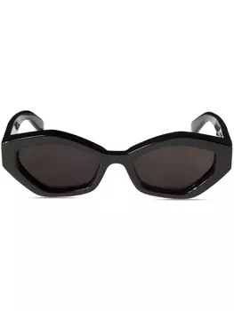 Off-White Eyewear солнцезащитные очки в геометричной оправе, черный