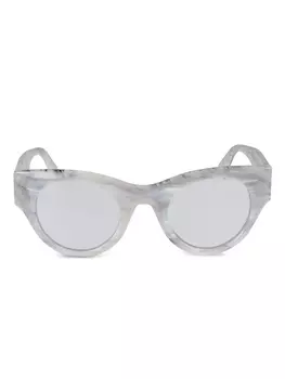 Off-White Eyewear солнцезащитные очки в круглой оправе, серый