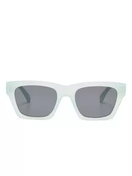 Off-White Eyewear солнцезащитные очки в квадратной оправе, зеленый