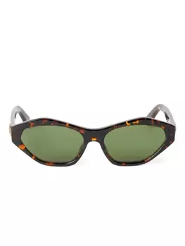 Off-White Eyewear солнцезащитные очки в оправе 'кошачий глаз', коричневый