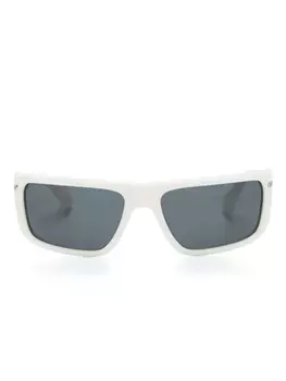 Off-White Eyewear солнцезащитные очки в прямоугольной оправе с логотипом, белый
