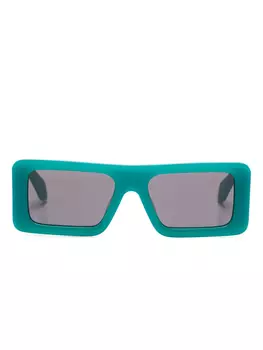 Off-White Eyewear солнцезащитные очки в прямоугольной оправе, зеленый