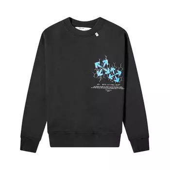 Off-White Fence Arrow Узкий круглый вырез Черный Синий