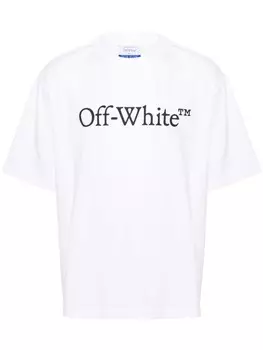 Off-White футболка Big Bookish Skate, белый