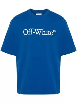 Off-White футболка Big Bookish Skate, синий