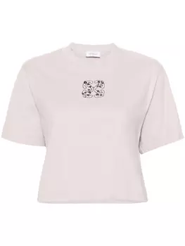 Off-White футболка Bling Leaves Arrow, розовый