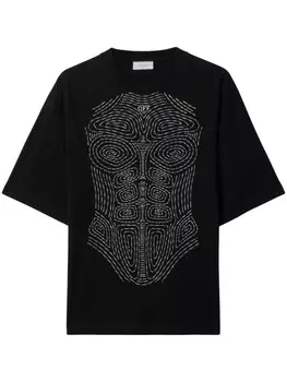 Off-White футболка Body Stitch, черный