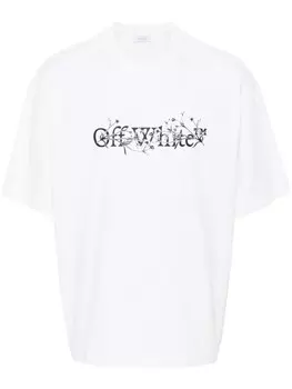 Off-White футболка Bookish Flower Skate, белый