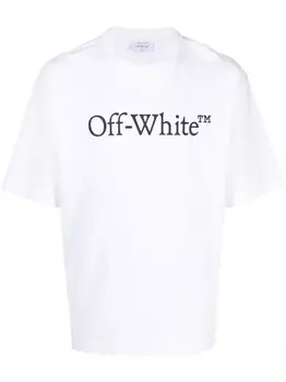 Off-White футболка Bookish с логотипом, белый