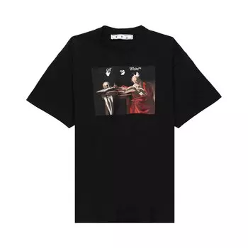 Off-White Футболка Caravaggio с короткими рукавами, цвет Черный/Красный
