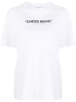 Off-White футболка Chess Move, белый